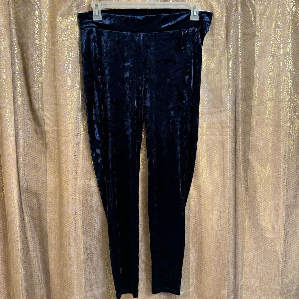 Torrid Navy Blue Crushed Velvet Signature Waist Leggings 2X NWT‎